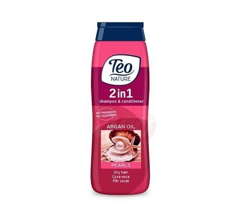 Teo Șampon și Balsam cu ulei de Argan efect de Perla 400 ML (compresor)