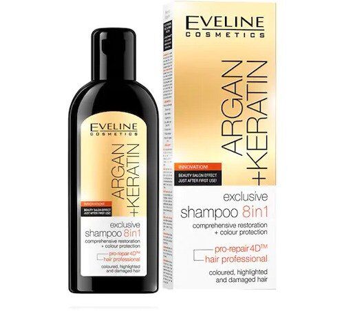 Șampon Eveline Argan and Silk 8 IN 1 150ml - imagine 2